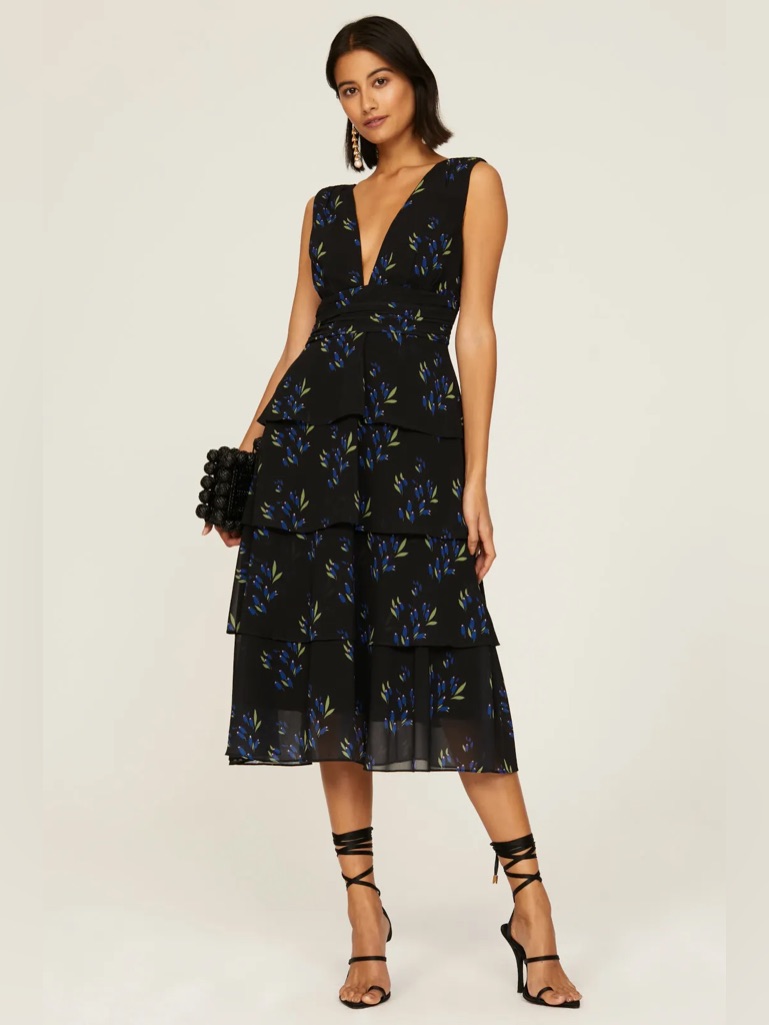 Amur Fionna Ruffle Dress In Size 0